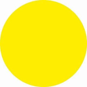 Знак безопасности Желтый круг на двери для слабовидящих (D150, Плёнка ПВХ жёлтая)